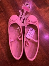 The Children's Place Girls 13 Bow Ballet Flats Bubble Gum Pink NWT