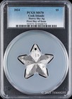 2024 Cook Islands Silver 1oz $5 Starry Sky Ornament PCGS MS70 First Day Issue