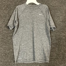 Nike Dri Fit Heather Gray Mens Athletic Size Small Relaxed Fit Short Sleeve