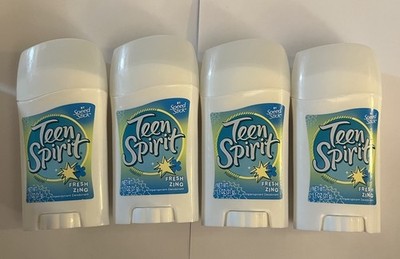 Lot of 4 NEW TEEN SPIRIT DEODORANT BY SPEED STICK FRESH ZING 1.1 OZ