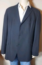 Hugo Boss Men  s Sport Coat Blazer Jacket 100 Virgin Wool Sz 46R Gray FLAW 