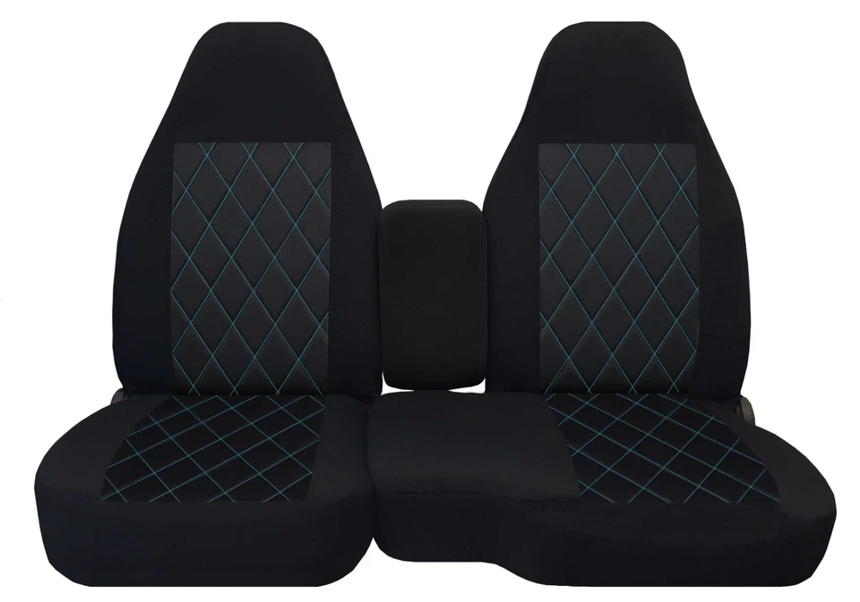 Truck/Pickup Cotton Car Seat Covers Fits 1991-1997 Ford ranger +CONSOLE COVER - Image 3 of 4