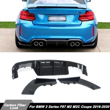 MTC Type Rear Bumper Diffuser Lip For BMW F87 M2 2014+ Carbon Fiber Style US