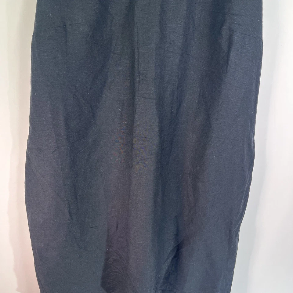 Vestido recto Jessica London forrado de lino para mujer talla 24W negro Foto 3 de 4