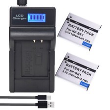 2x Battery Charger for SONY NP-BK1 Type K CyberShot DSC-S750 S950 W180 W370 PM1
