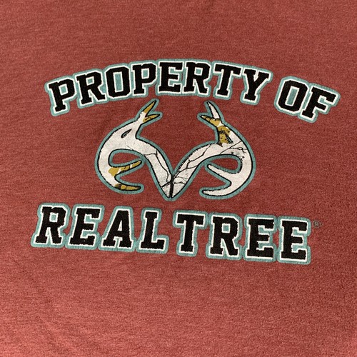 RealTree by Willow Trails Mens 1X Tee Shirt Property of RealTree Graphic Red - Picture 2 of 11