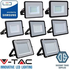 V-TAC LED Floodlight Outdoor 10-200 Watt IP65 Black 6400K Samsung LED IP65