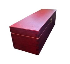 Elegant Wooden Wine Bottle Box Case Storage Container Gift Box Mahogany