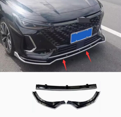 Silver Black Front Bumper Lip Spoiler For 2022-2023 Chery Arrizo 8 M1E Sedan 