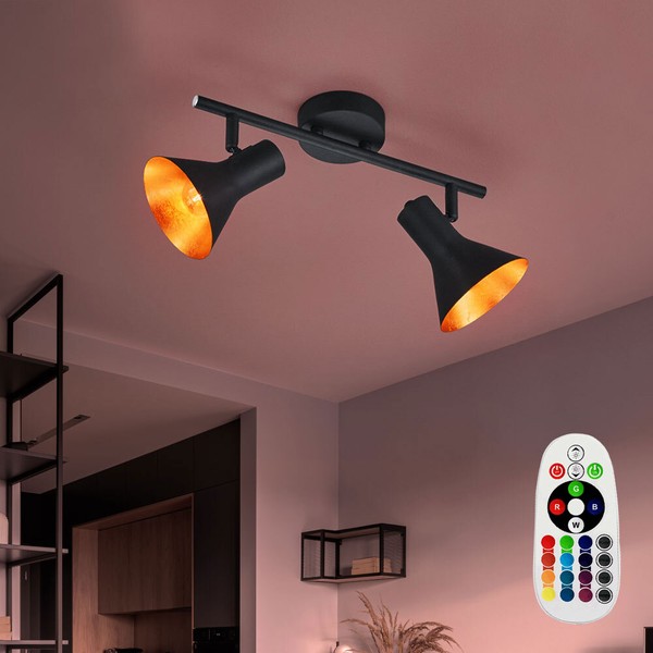 Deckenlampe Deckenleuchte Spotlampe Strahler Fernbedienung Farbwechsler Rgb Led-image