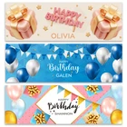 Personalised Birthday Banners Happy Birthday Party Decoration 1st 18th 21st 50th