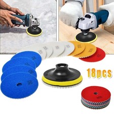 18PCS Diamond Polishing Pad Set 100mm Sanding Disc Kit For Granite Marble Tile 0.83 per disc