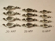 Qty 12: Heavy Duty Battery Clips 10, 20 and 30 Amp Alligator Clip Ships USA NOS
