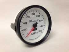 Marshall 5 In-dash Electronic Speedometer White Dial Black Bezel 2254blk Marshall 5 In-dash Electronic Speedometer White Dial Black Bezel 2254blk