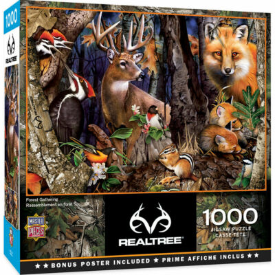 MasterPieces Realtree Forest Gathering 1000 Piece Jigsaw Puzzle NEW A13