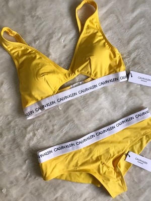 yellow calvin klein set