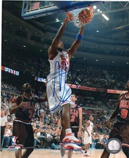 ANTONIO McDYESS DETROIT PISTONS SIGNED 8x10 PHOTOFILE PHOTO AUTOGRAPH w/ COA