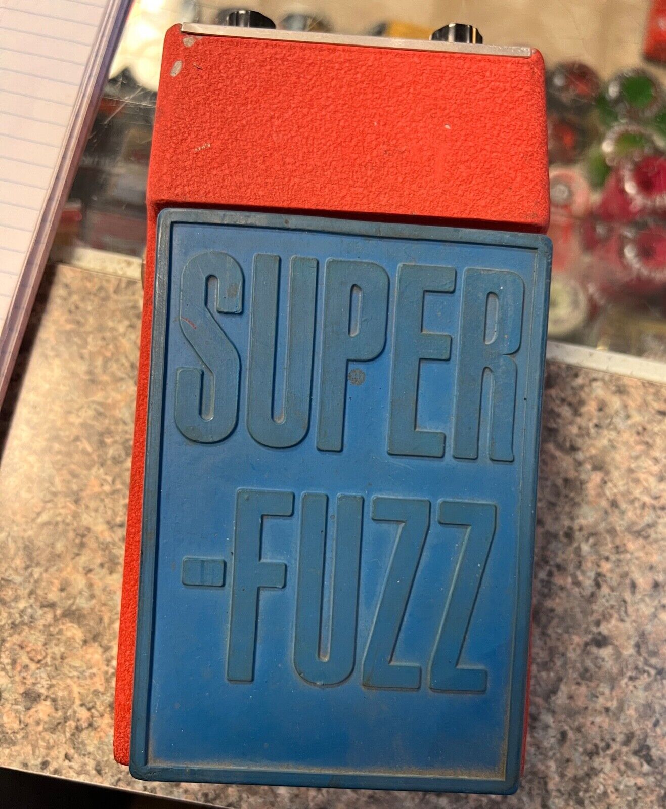 Vintage Univox Super Fuzz super-fuzz Pedal red and blue