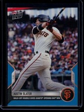 2022 Topps Now #14 Austin Slater Blue Parallel Card #d 4/49