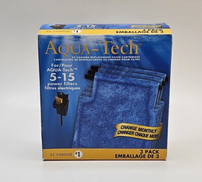 Yonice Aquarium Filterkartusche – 12 Stück, Kompatibel Mit AquaTech 5-15 Power Filtern & EZ-Change #1, Mit Aktivkohle Für Klares Wasser