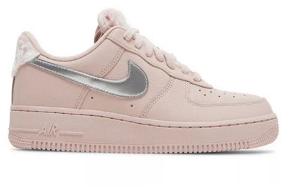 Nike Air Force 1 '07 Pink Faux Sherpa Silver DO6724-601 Women's / Youth Sizes