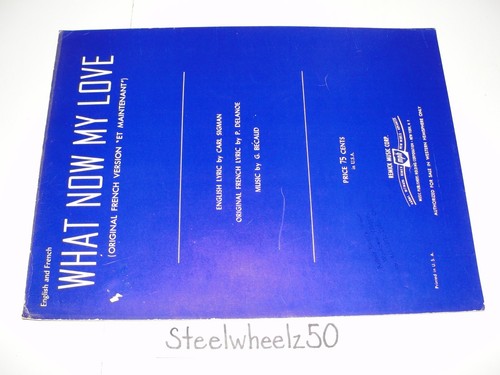 Partituras What Now My Love 1962 inglés francés Sigman - Imagen 3 de 3