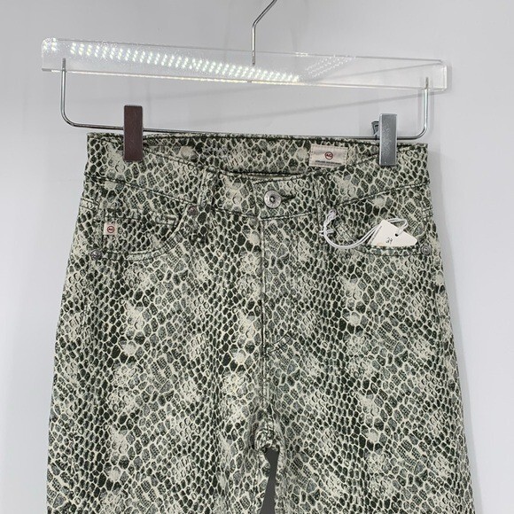 AG Adriano Goldschmied Mari jeans denim snake print hi rise straight leg new 24 thumbnail 3