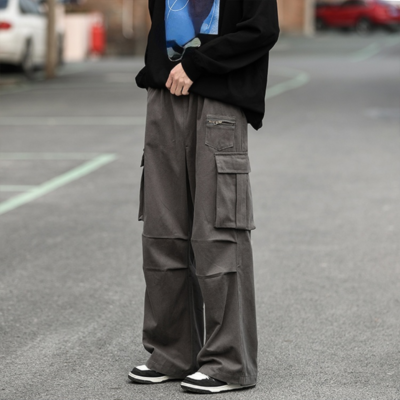 #ad Pantaloni Cargo Casual Da Uomo Largo Dritto Lavoro Hip Hop Streetwear Sport EUR 31.52