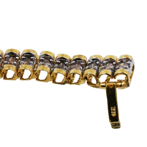Tennis Armband 416 Gold 10 Kt Gelbgold Diamant 5,00 Ct Brillant Wert 6350,- - Bild 7 von 10