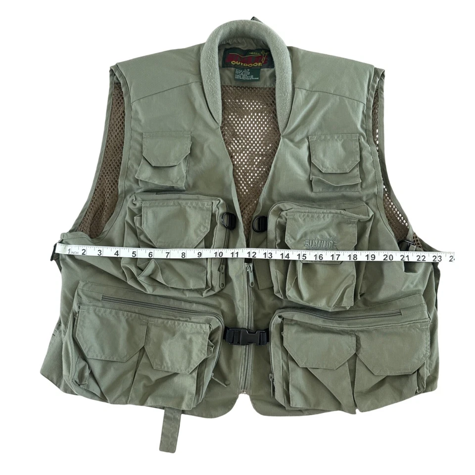 Bushline Outdoor Fishing Vest Utility Multi Pocket Fly Hunting L/G - Image 2 of 4