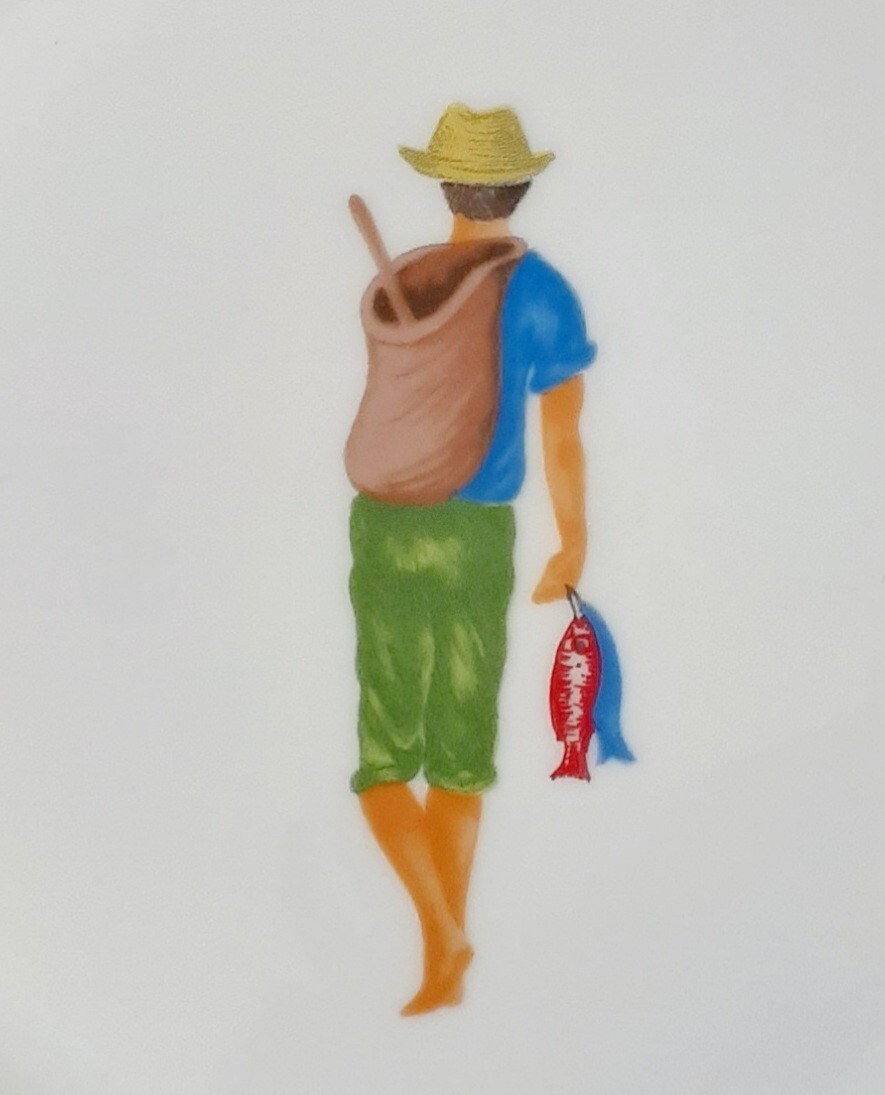 Philippe Deshoulieres Les Caraibes Limoges, Salad Luncheon Plate 8 1/2