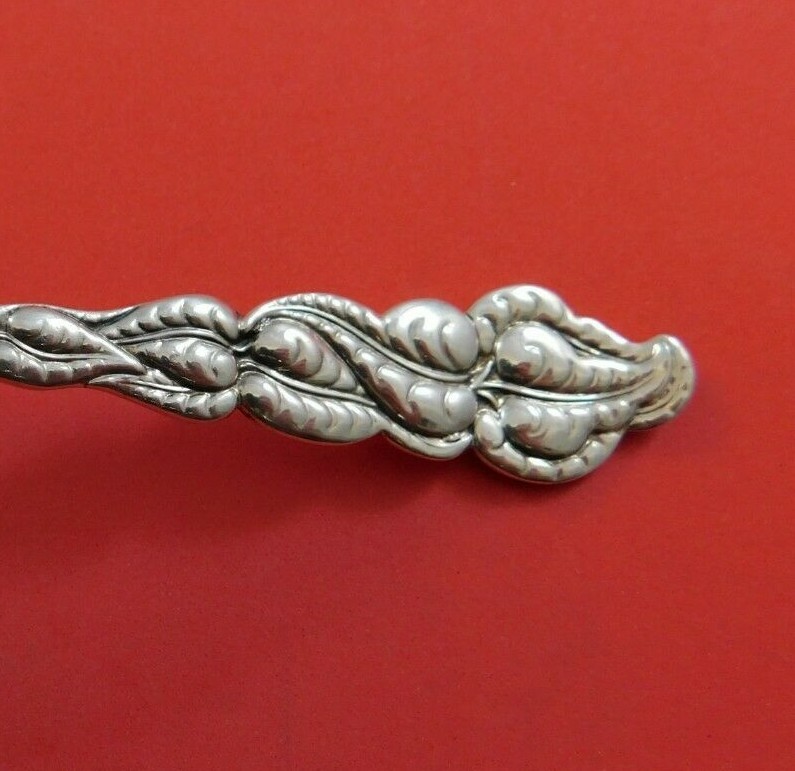 Sterling刻印　蝶彫金フォーク30g 東Y7-1202☆2F Ailanthus by Tiffany and Co Sterling Silver Baby Food Pusher 3 3/4