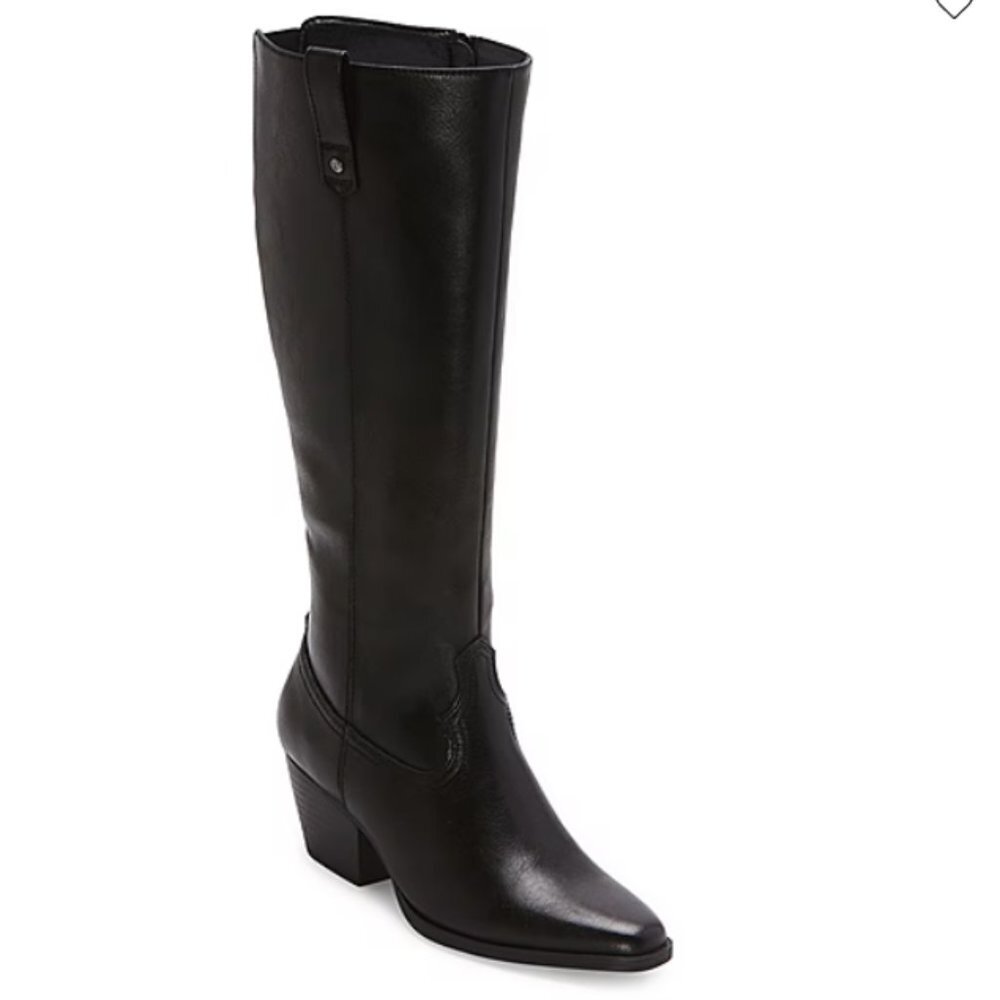 Frye Co Selah Stacked Heel Cowboy Boot, Black, Various Sizes New in Box