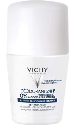 VICHY Dry Touch Deodorant 24H Sensitive Skin Roll On Anti-Perspirant 50ml