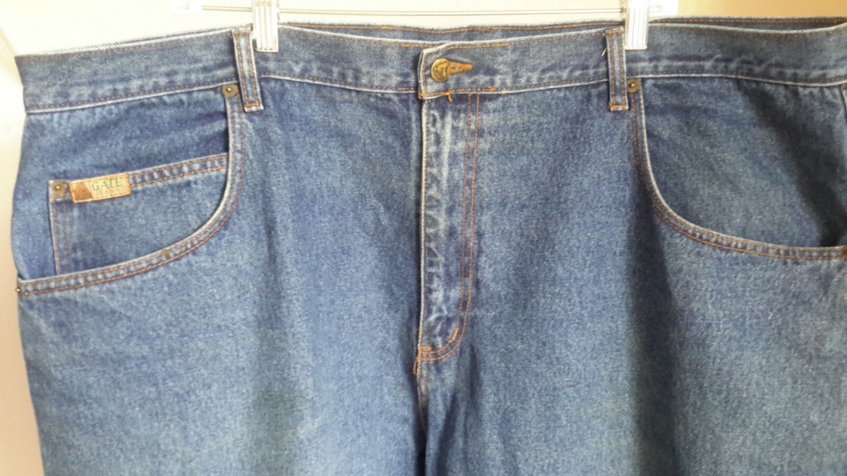 LA Gate Jeans Mens Size 44x31 Medium Wash Straight Legs Made in 