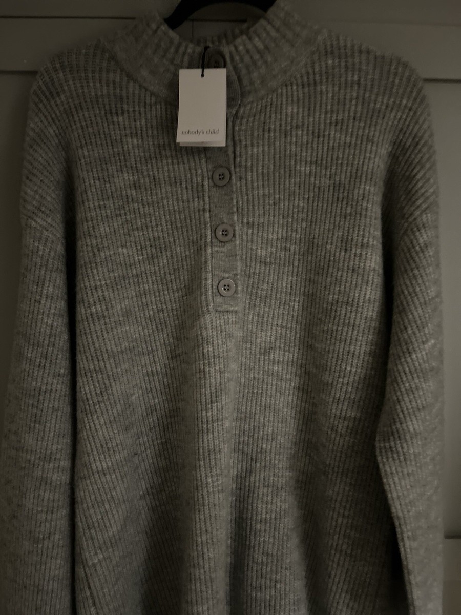 Nobody's Child Grey Funnel Neck Jumper Nobody's Child Roll