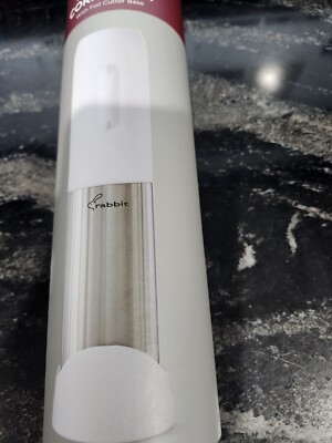 Rabbit Compact Electric Corkscrew Wine Bottle Opener (White) Foil Cutter Base