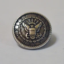 New United States Navy Small Rivetback Concho 5/8" Enmon Silver