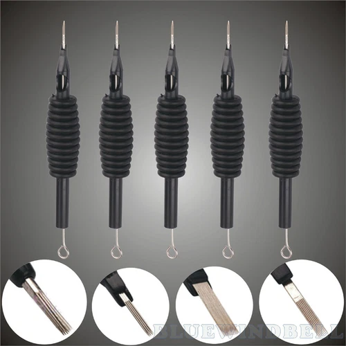 5,10,20,30,50,100 pcs Tattoo Needles with Tube 3/4 Grip Tip RL/RS/F/M1/M2/RM - product listing photo
