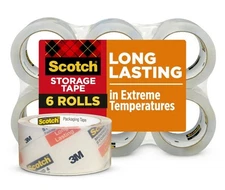 New Scotch Long Lasting Storage Packaging Tape, 1.88" X 54.6 Yd, Designed