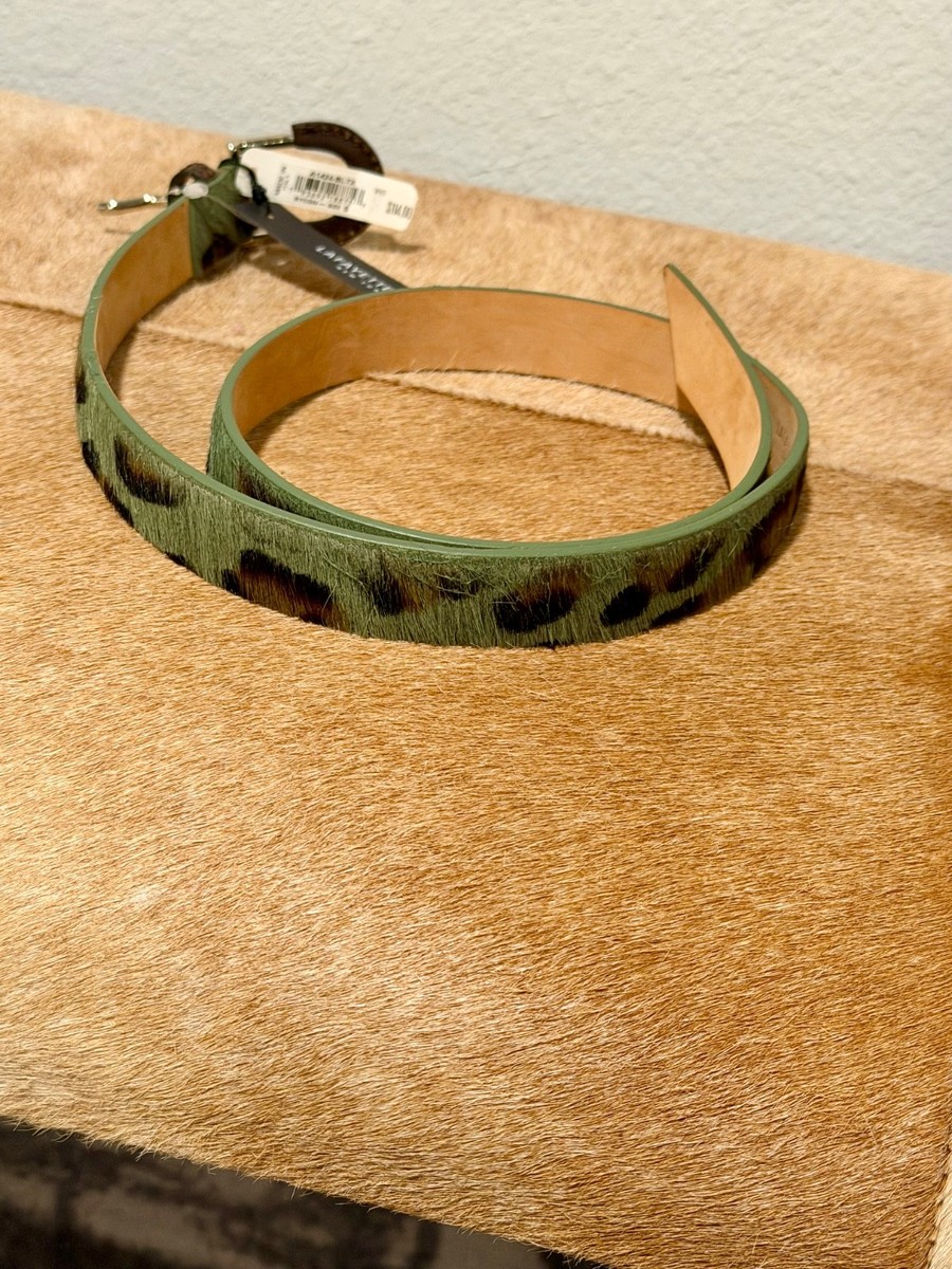 Lafayette 148 New York Camo Print Calf Hair Belt BNWT Size S  display picture 3