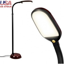LED Floor Lamp Adjustable Gooseneck Natural Daylight Reading Light Sturdy Base