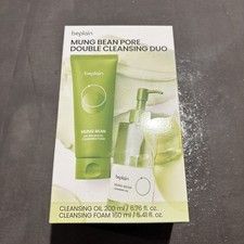 Beplain Mung Bean Pore Double Cleansing Duo, Cleansing Foam 6.76oz Oil 5.41oz