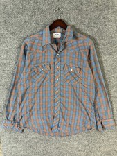 Vintage Dakota By Five Brother Pearl Snap Western Thick Flannel XL 80s 90s