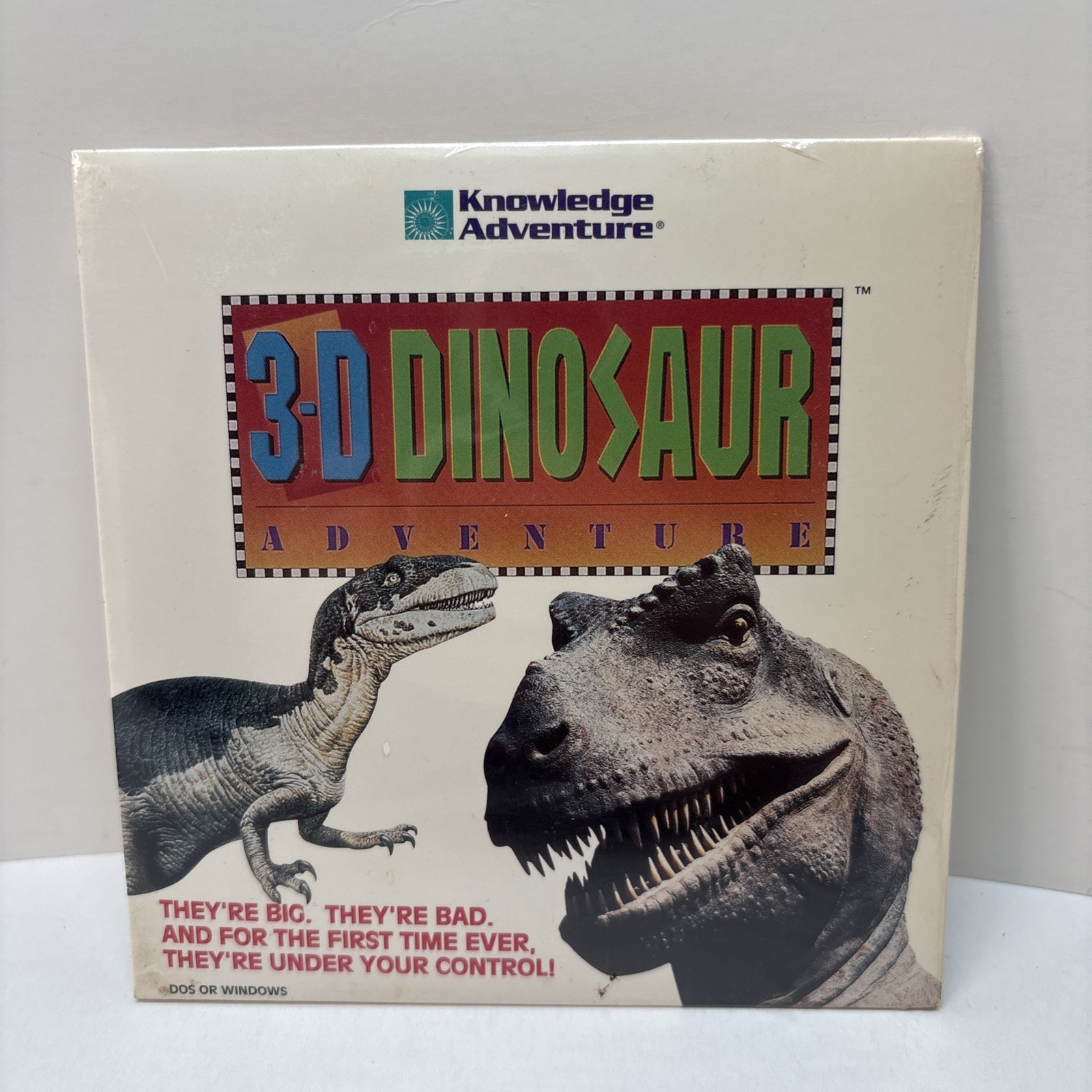 Dinosaur Adventure 3-D (PC CD-ROM, 1993) Ages 4-8 Knowledge Adventure Works!