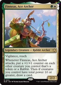Finneas, Ace Archer #212 Foil Rare Bloomburrow