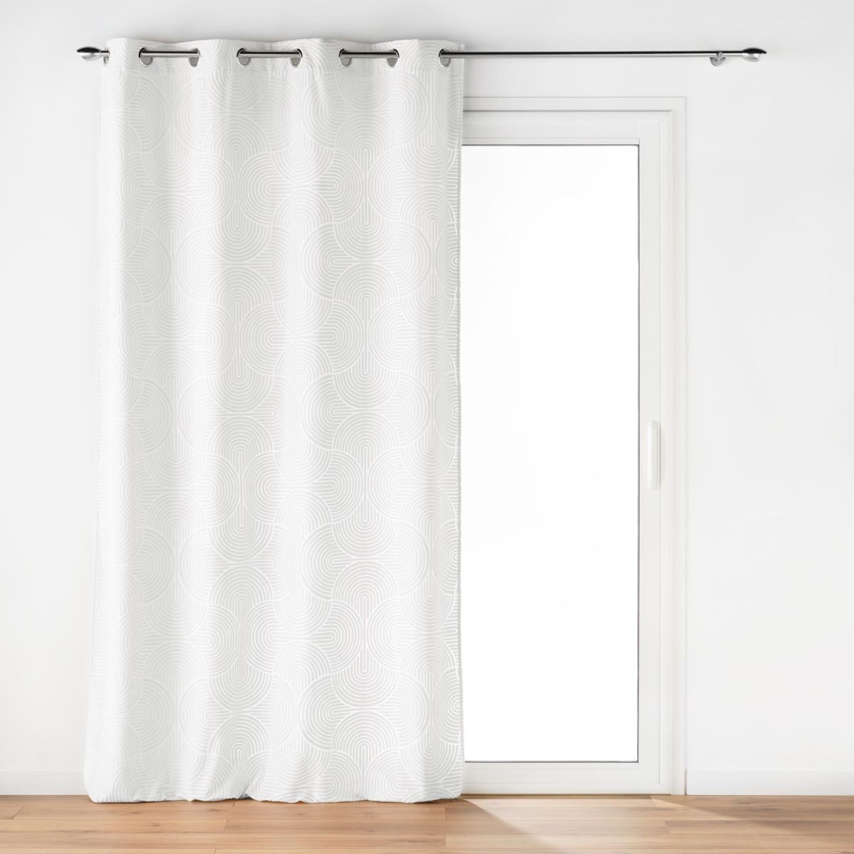 Rideau en velours Eva blanc, voilage opaque haut de gamme 135x260