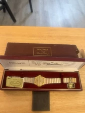 Dufonte Lucien Piccard mens wristwatch watch ORIGINAL BOX CASE TAGS VINTAGE