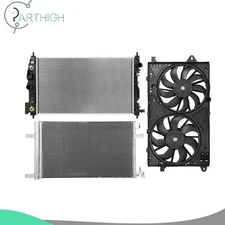 Dual Cooling Fan and Radiator Condenser Kit For 2014-2019 Chevrolet Impala 3.6L