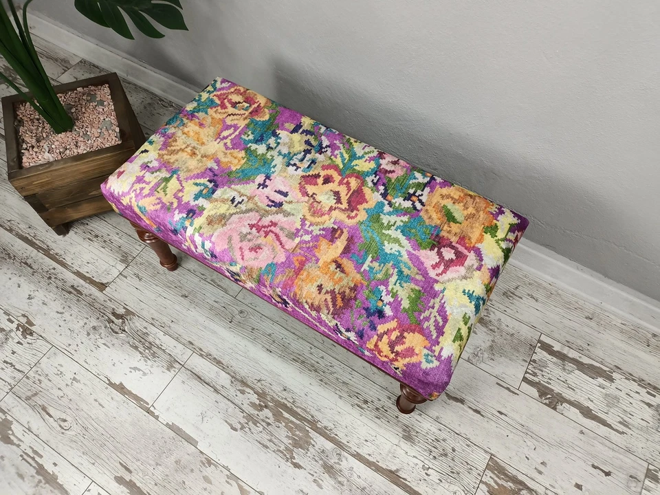 Silla Funky, Banco Bohemio, Banco Dormitorio, Banco de Reposo, Otomana de Cóctel Foto 4 de 4